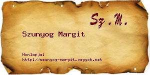 Szunyog Margit névjegykártya